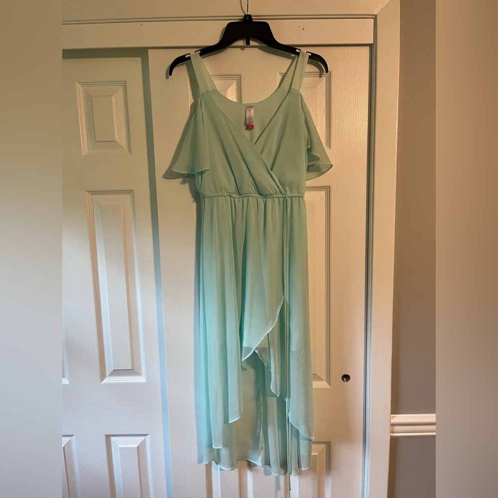 No Boundaries Mint Green V-Neck Wrap Dress